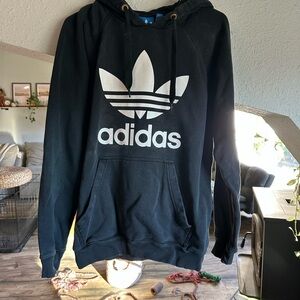 Adidas Black and White Men's Hoodie